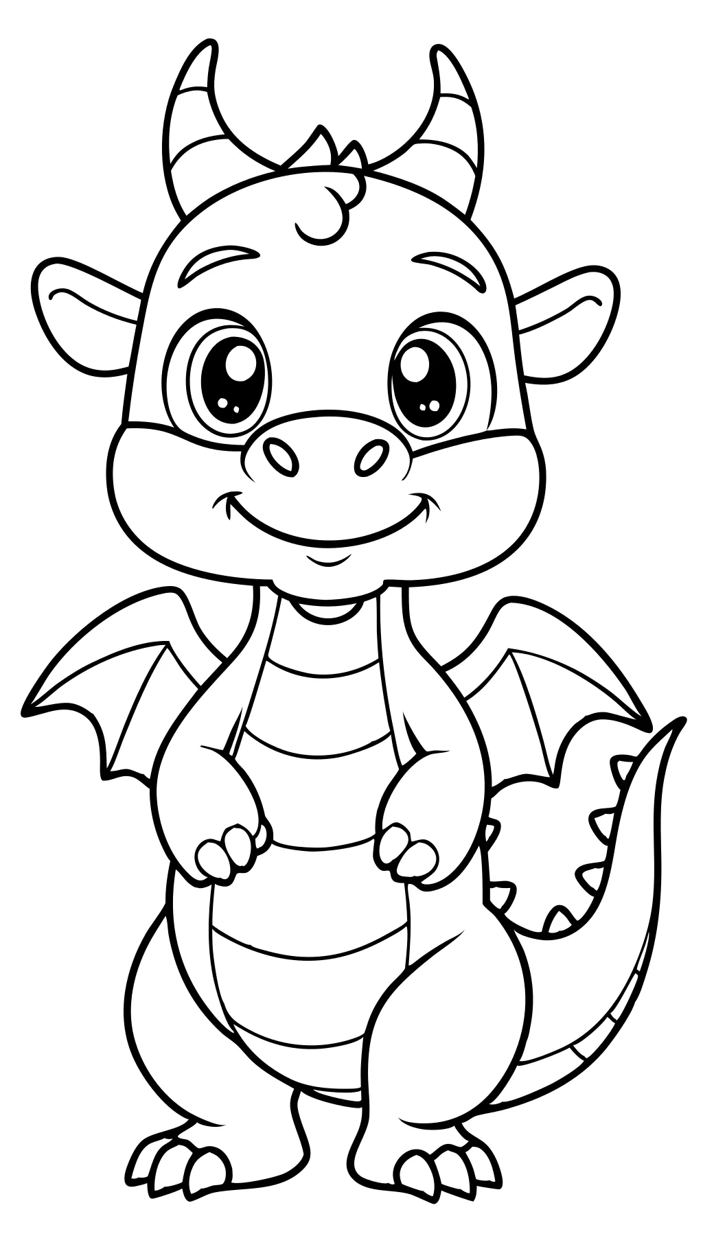 coloriages de dragon mignons imprimables